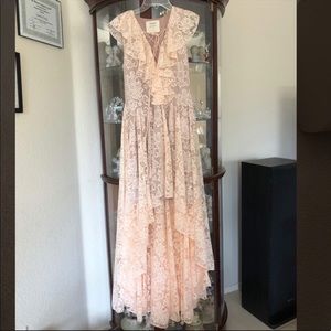 Free People The Jetset Diaries high-low lace dress